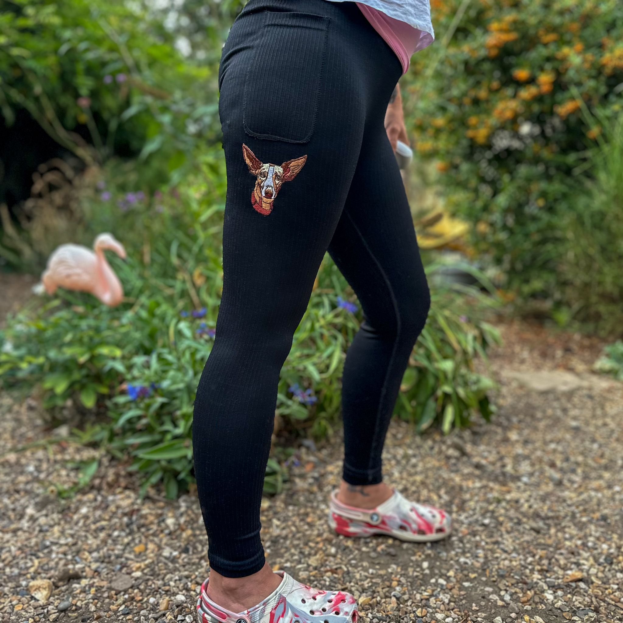 Black leggings with bling discount
